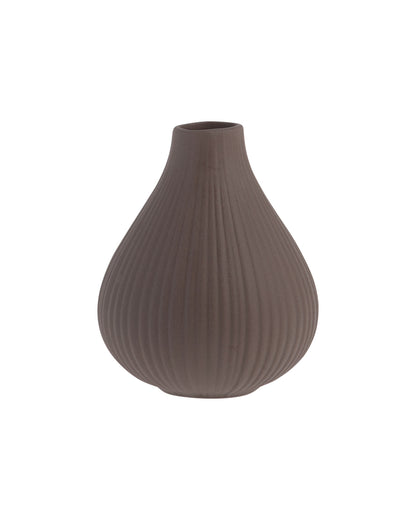 Vase i keramikk, Ekenäs, brun